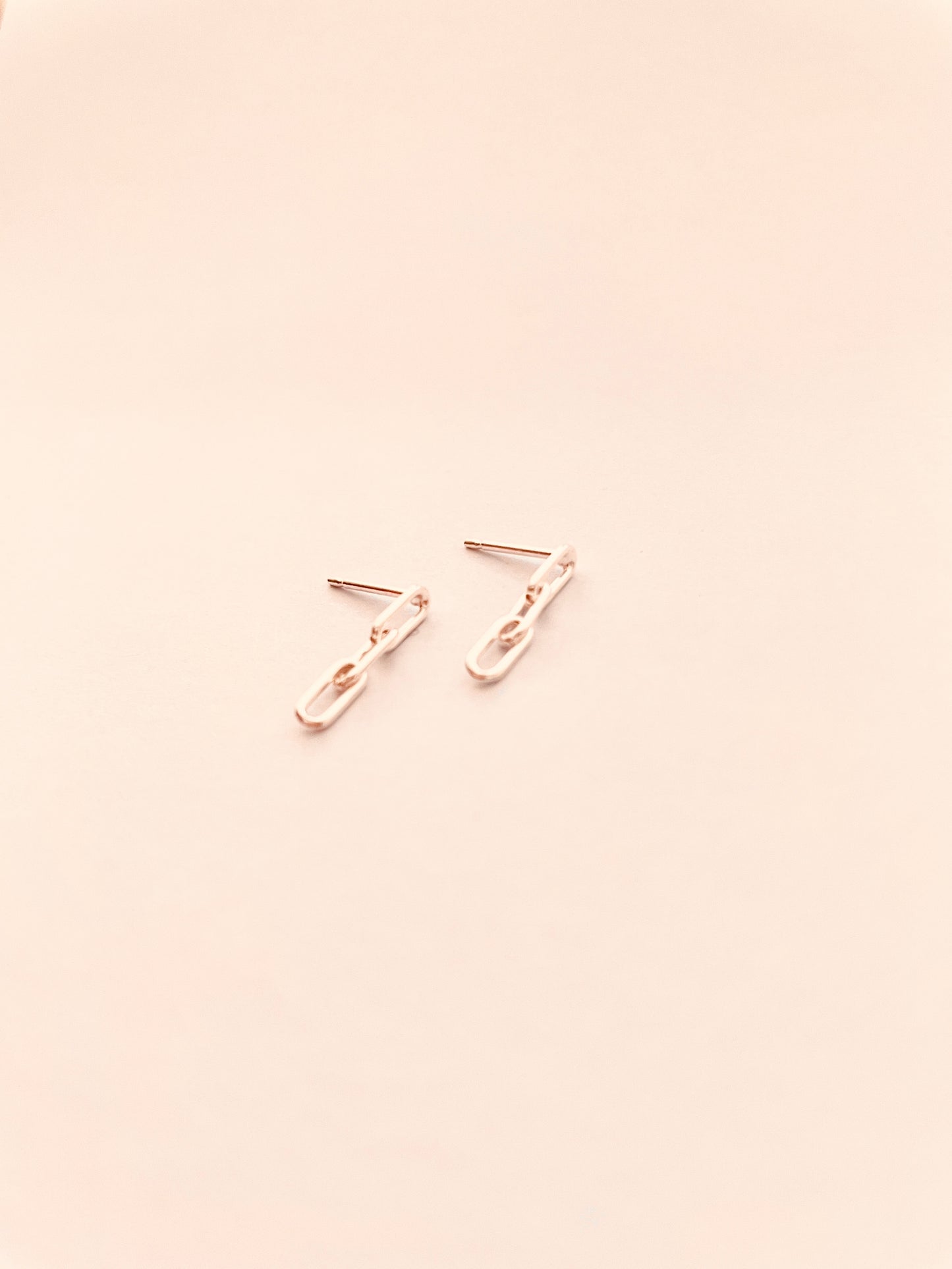 Delicate Chain Link Stud Sterling Silver Earrings