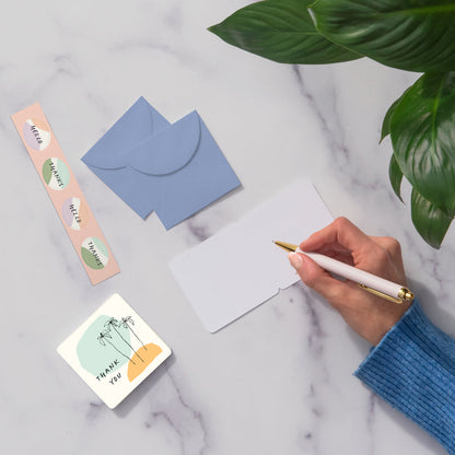 Dotted Palms Mini Note Card Set with Stickers