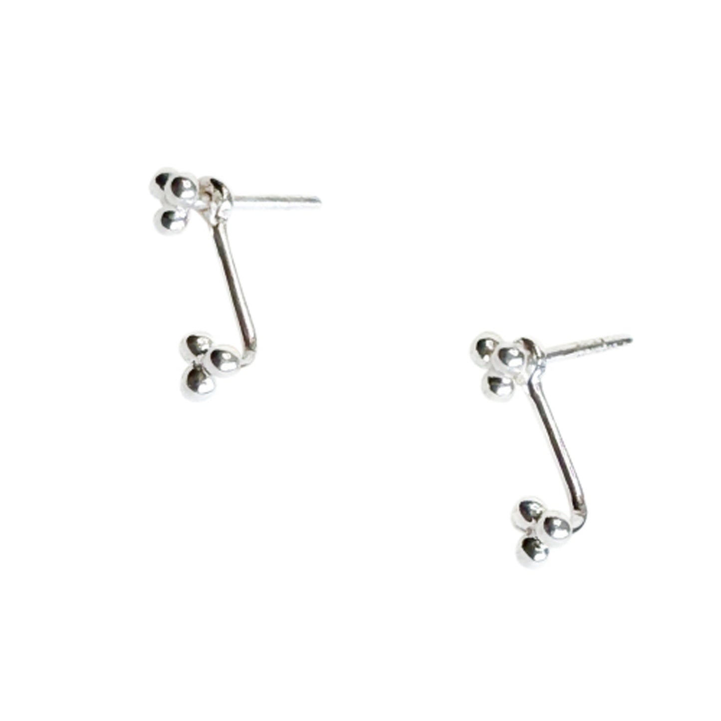 Charlotte Ear Jacket, Three Tiny Spheres, Earrings