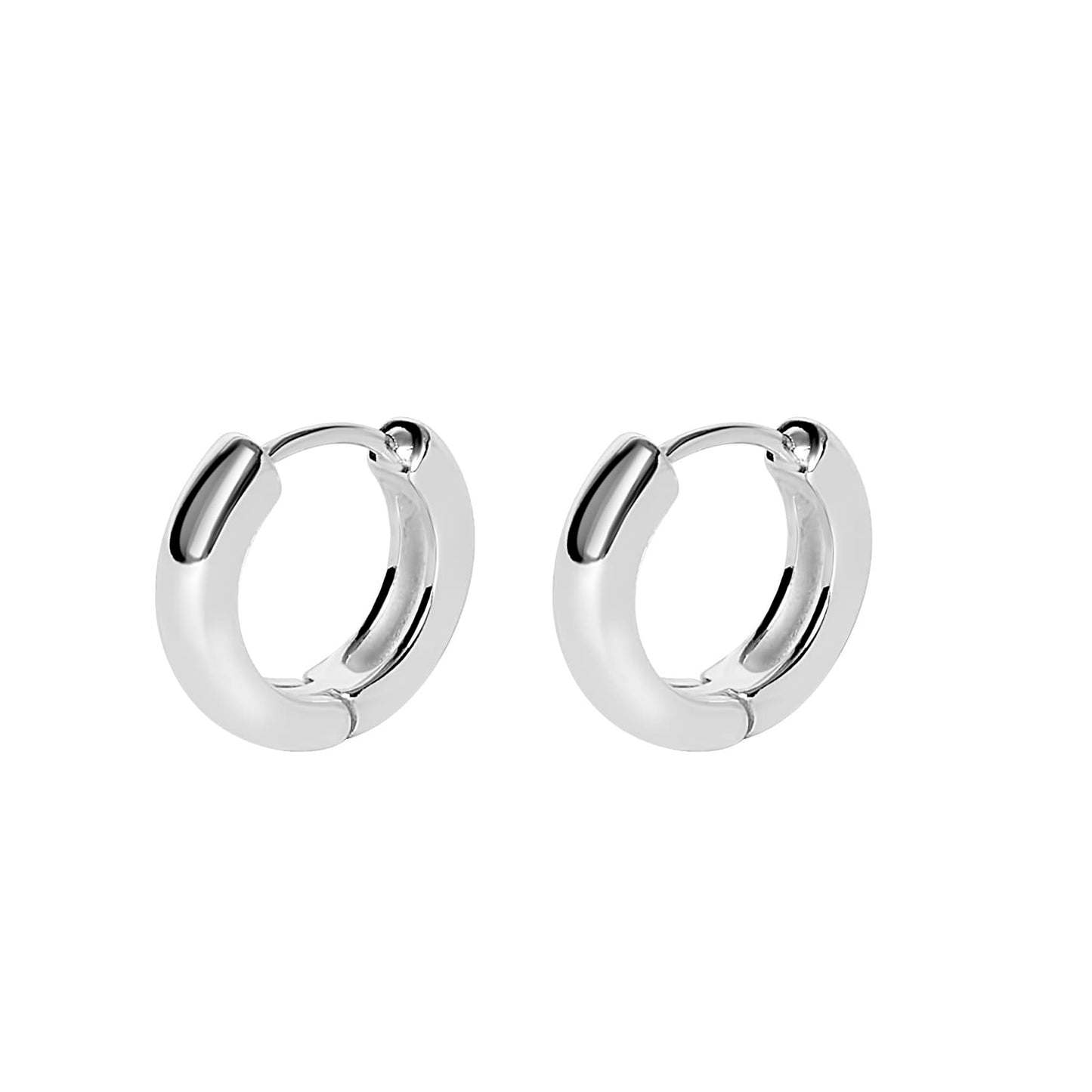 Natasha Silver Hoop Earrings
