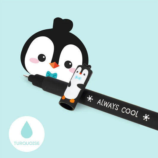 Animal Head Erasable Pen - Penguin