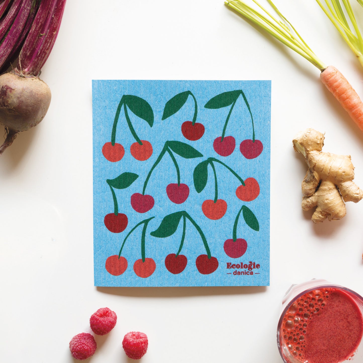 Swedish Dishcloth Wild Cherries