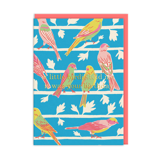 Little Birdie Happy Birthday Card