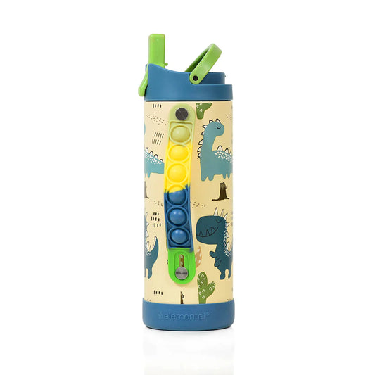 Dino Iconic Pop Fidget Water Bottle