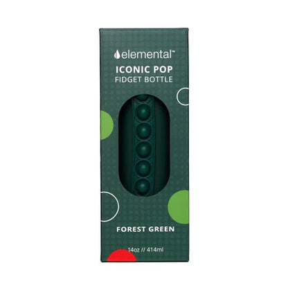 Forest Green Iconic Pop Fidget Water Bottle