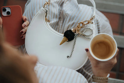 Gold Love script Charm