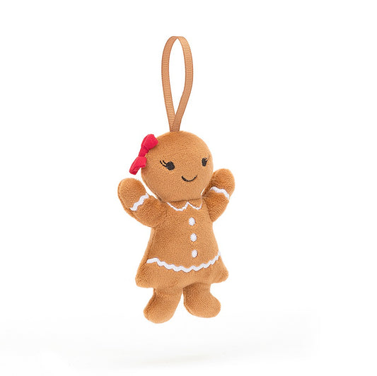 Festive Folly Gingerbread Ruby Plush Toy Ornament