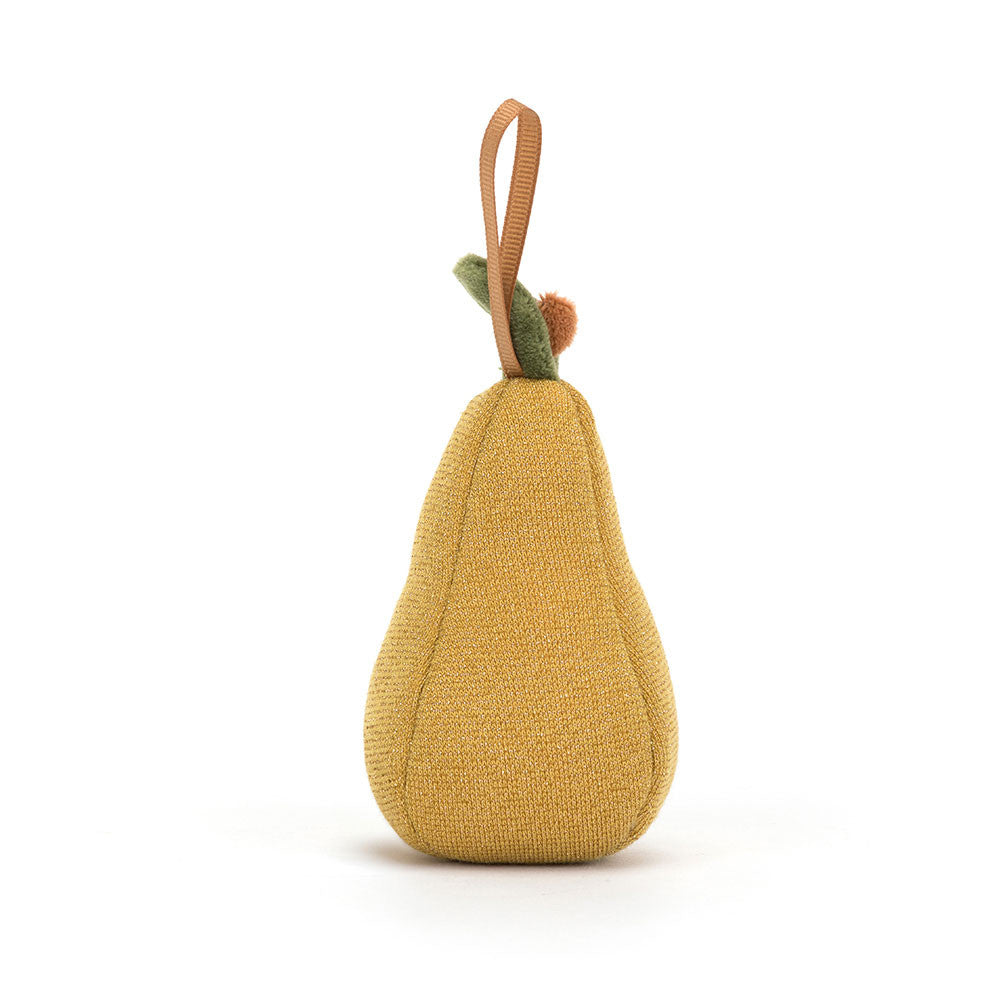 Festive Folly Pear Plush Toy Ornament