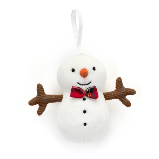 Festive Folly Snowman Plush Toy Ornament