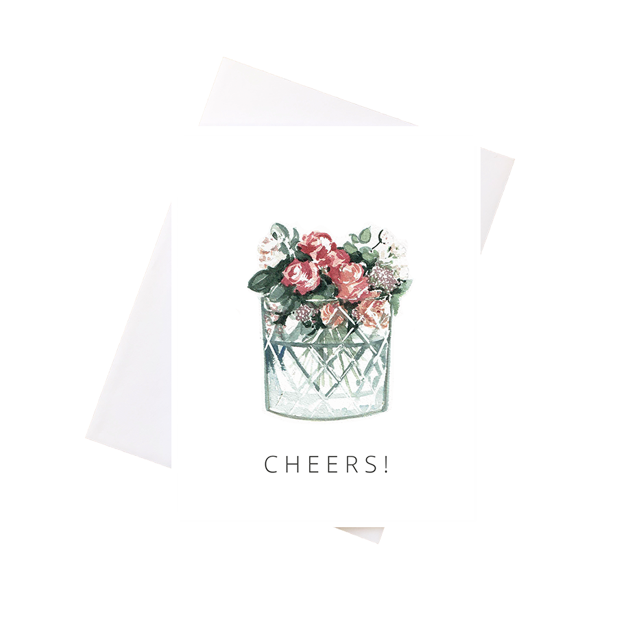 Floral Glass Card