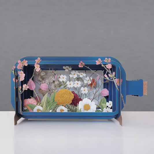 Floral Message In A Bottle Pop Up Card