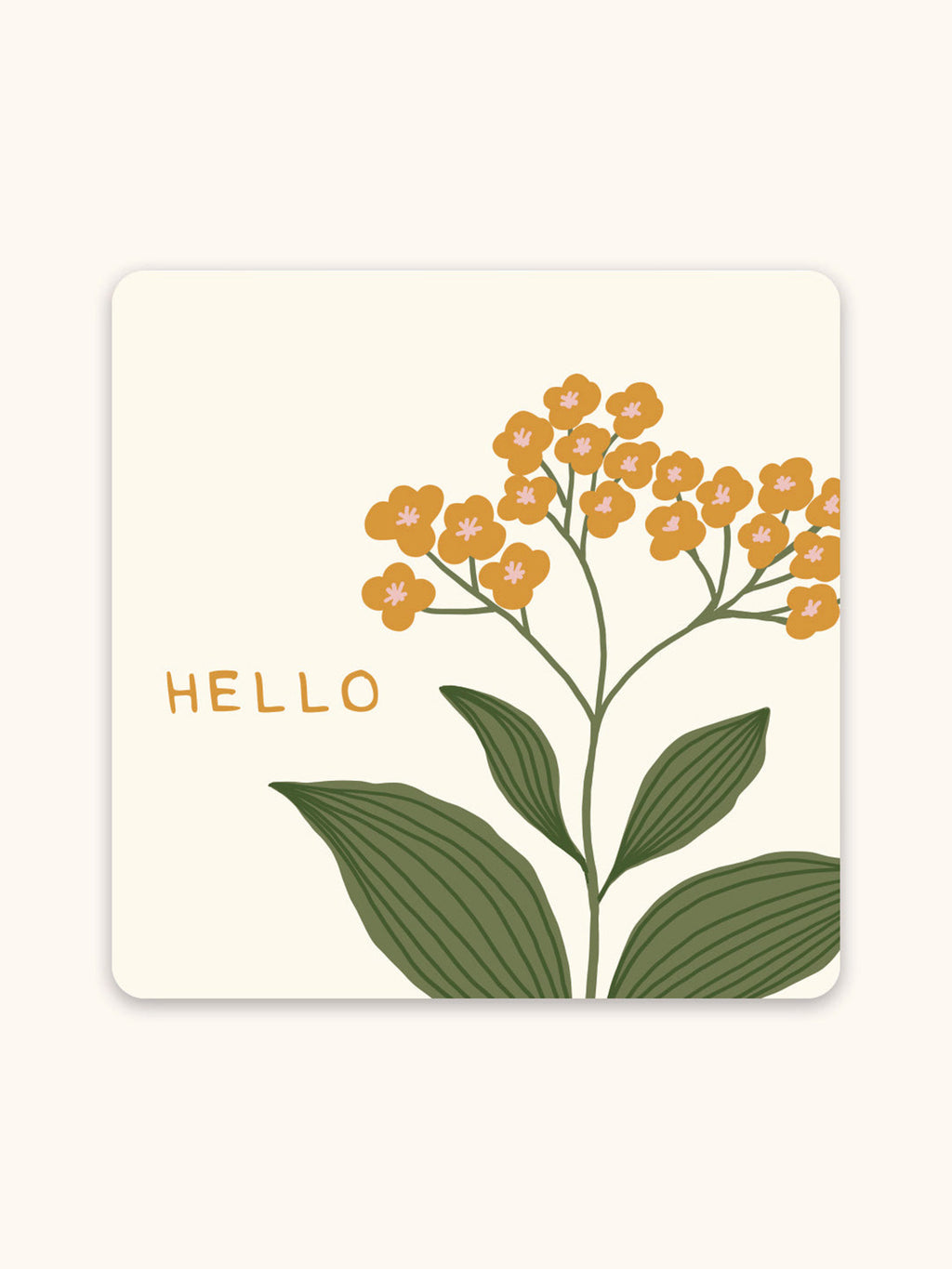 Floral Notes Mini Note Card Set with Stickers