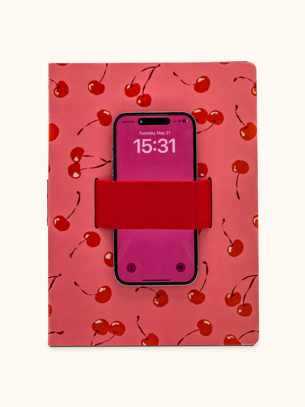 Fresh-Picked Cherries Casey Notebook with Phone Loop
