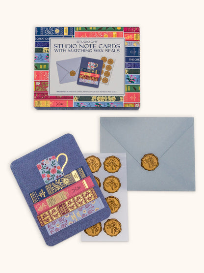 Fully Booked Studio Note Card Set with Matching Wax