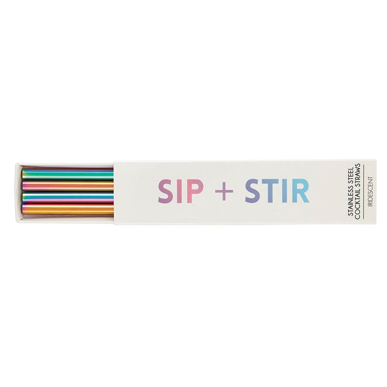 Iridescent Cocktail Straw 4pk