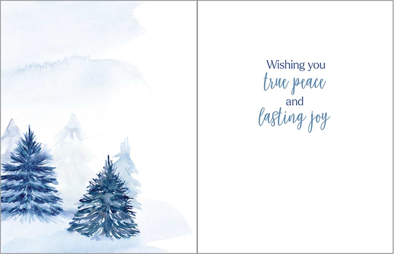 Blue Peace Trees Card