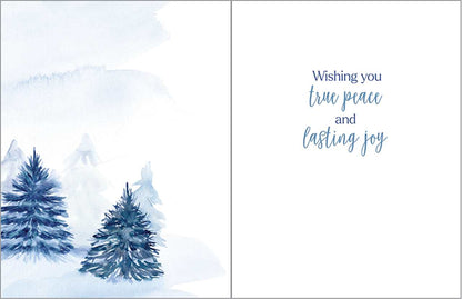 Blue Peace Trees Card