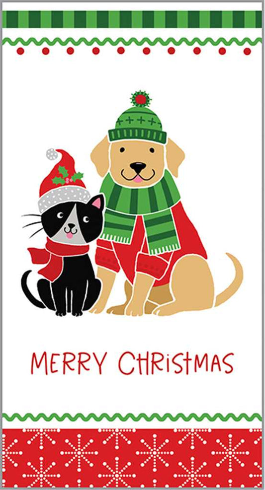 Dog and Cat Christmas Money Gift Card