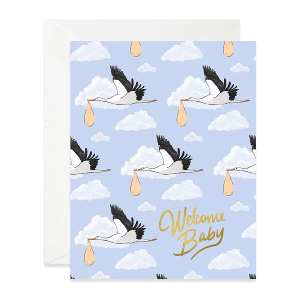 Welcome Baby Storks Card