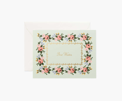 Rosa Best Wishes Card