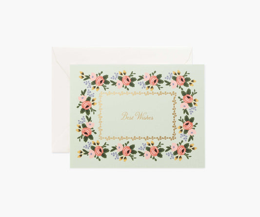 Rosa Best Wishes Card