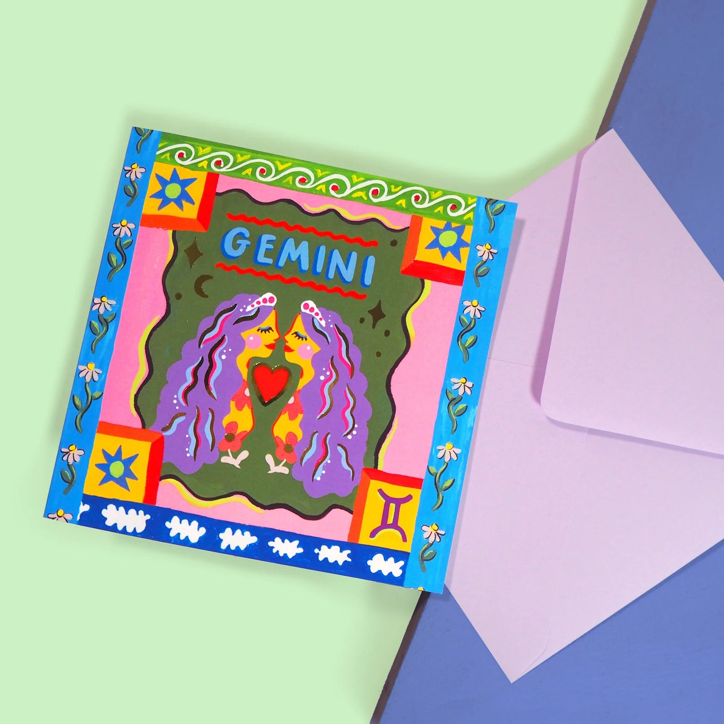 Gemini Zodiac Card