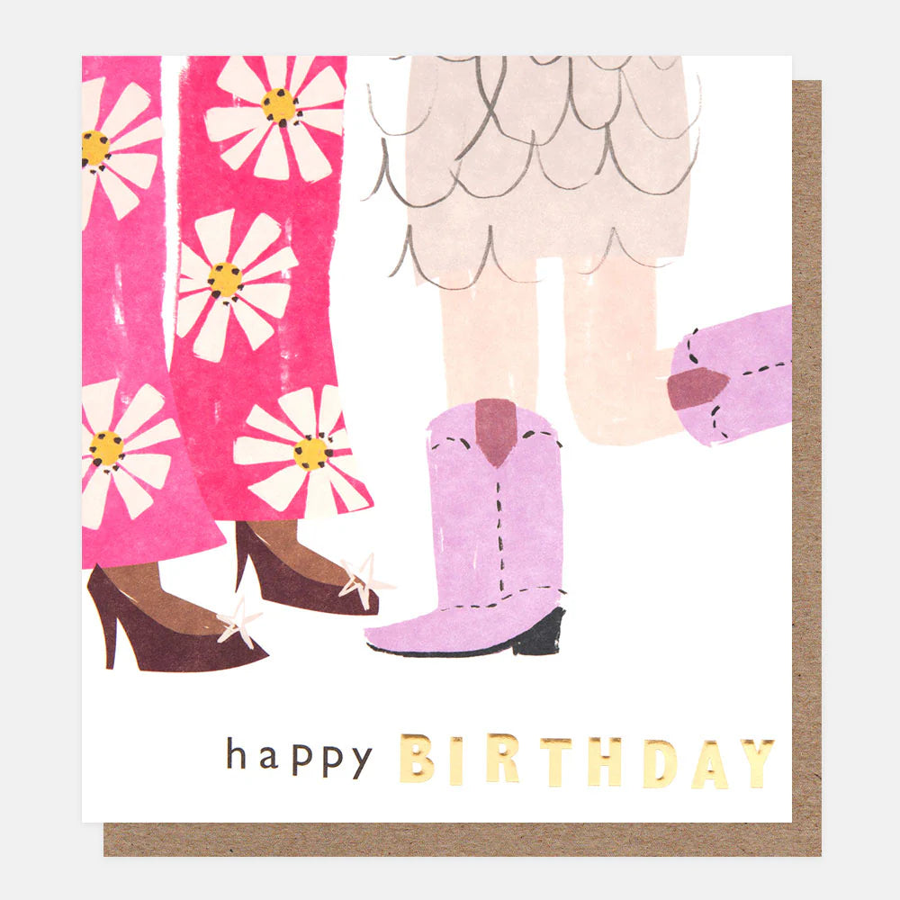 Happy Birthday Cowgirl Boots Card