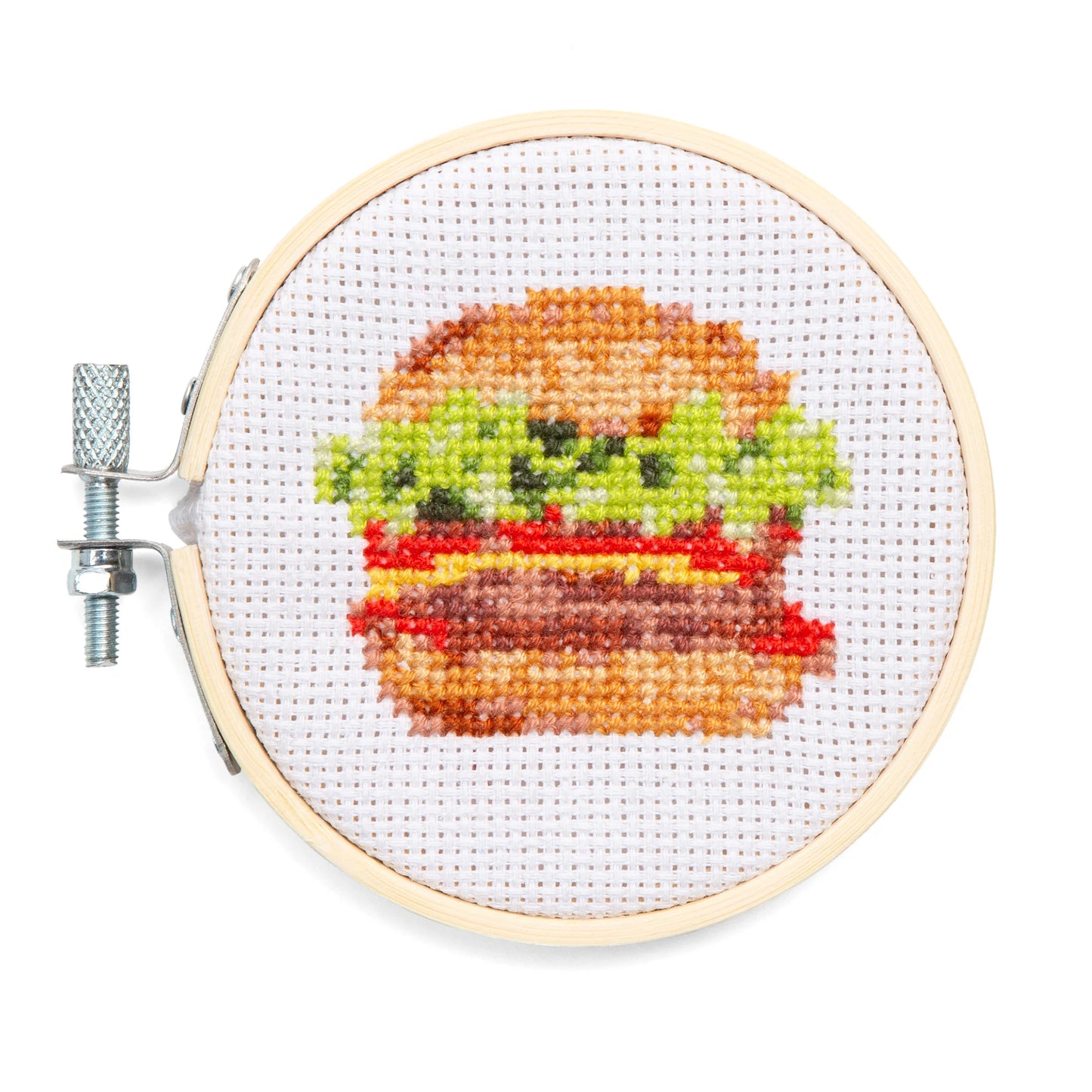 Mini Cross Stitch Embroidery Kit Burger