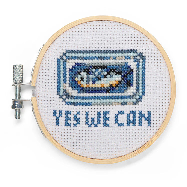 Mini Cross Stitch Embroidery Sardine Can