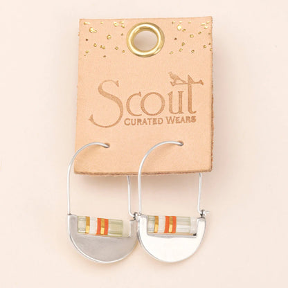 Good Karma Miyuki Crescent Hoop Mist + Salmon Silver