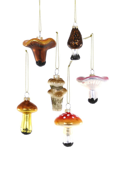 Forged Mushroom Glass Ornament