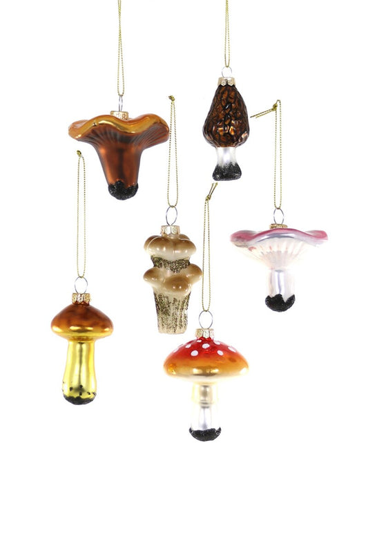 Forged Mushroom Glass Ornament