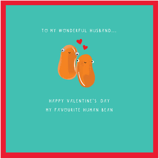 Googly Husband Favourite Human Bean Card