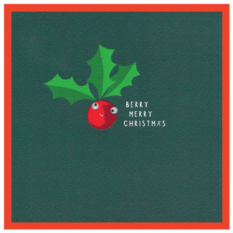 Googly, Berry Merry Christmas Card