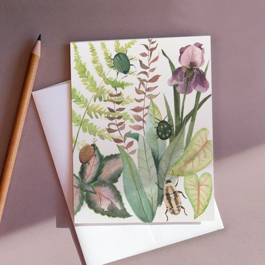 Garden Beetles Art Card