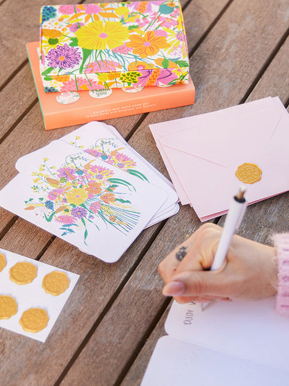 Garden Splash Studio Note Cards with Matching Wax