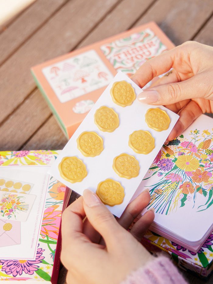 Garden Splash Studio Note Cards with Matching Wax
