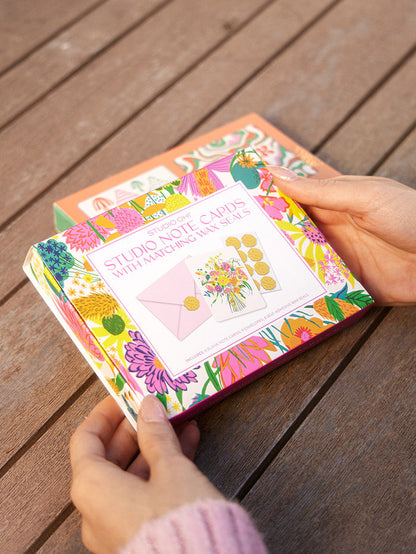 Garden Splash Studio Note Cards with Matching Wax