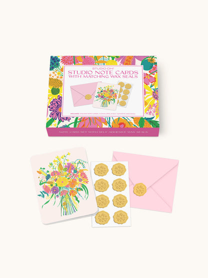 Garden Splash Studio Note Cards with Matching Wax