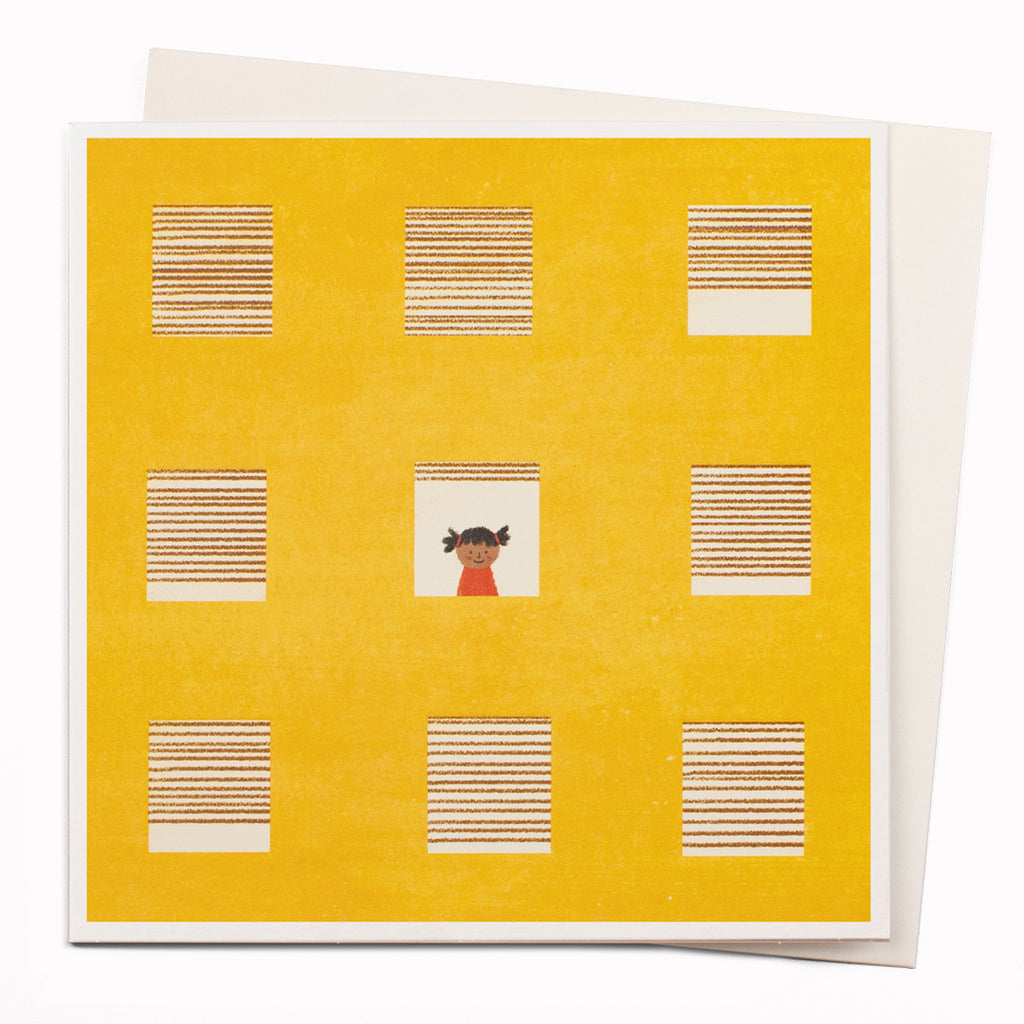 Girl At Window Art Greeting Card