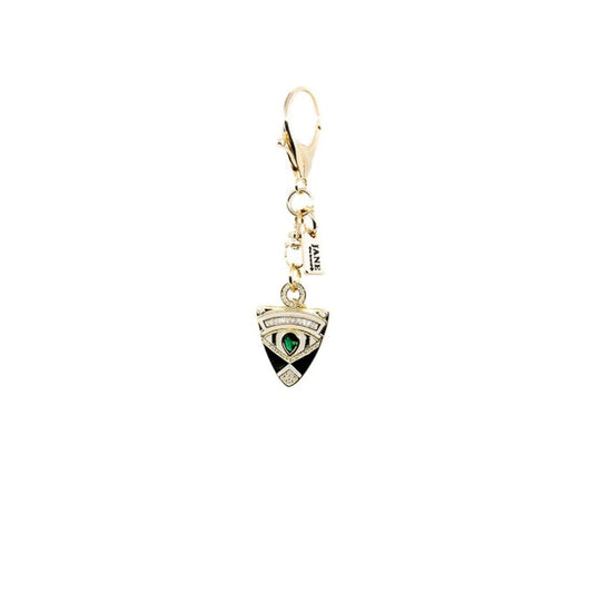 Gold Angel Shield Metal Pendant Charm