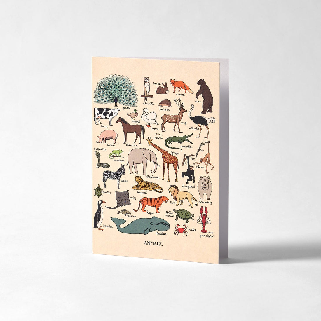 Les Animaux Greetings Card