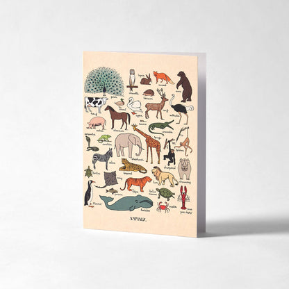 Les Animaux Greetings Card