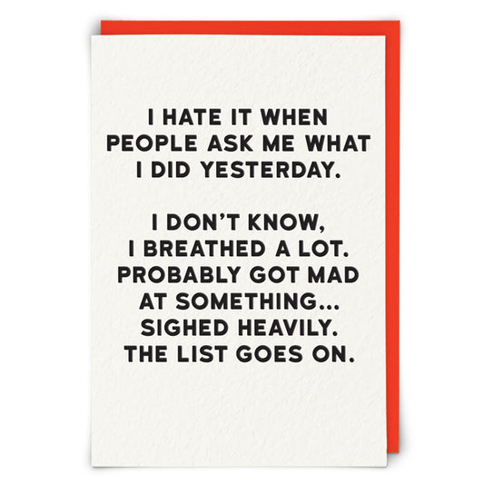 Sighed Card