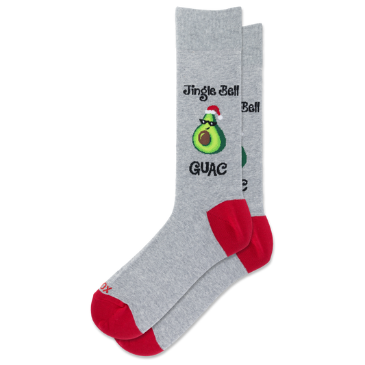 Jingle Bell Guac Christmas Men's Crew Socks