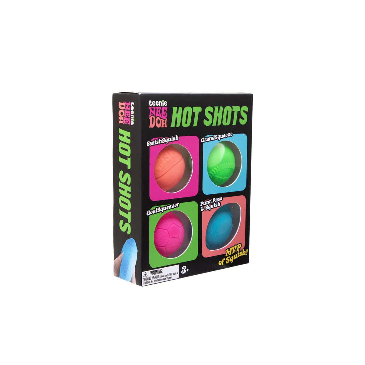 Hot Shot Teenie Needoh – Sports Squishy Ball Pack of 4