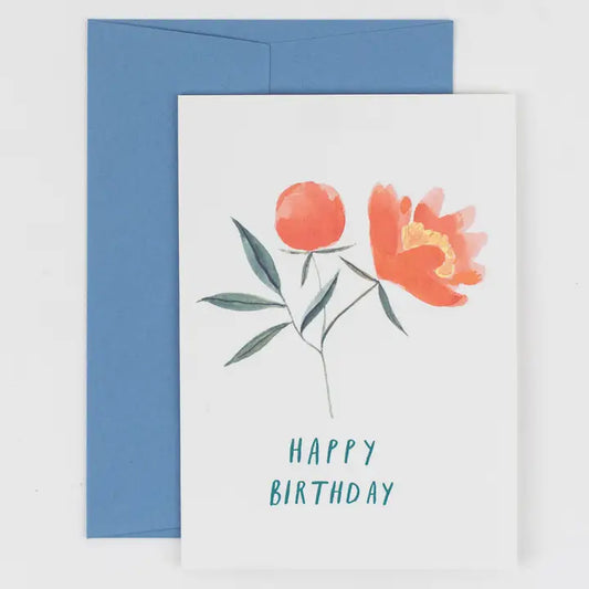 Happy Birthday Peony Card
