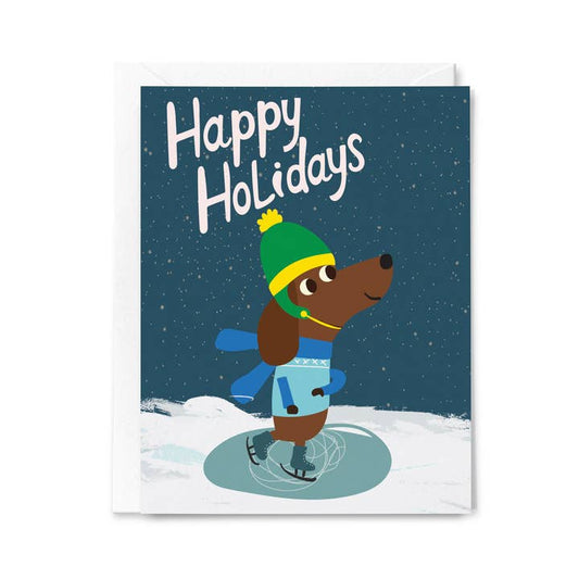 Happy Holidays Skater Card