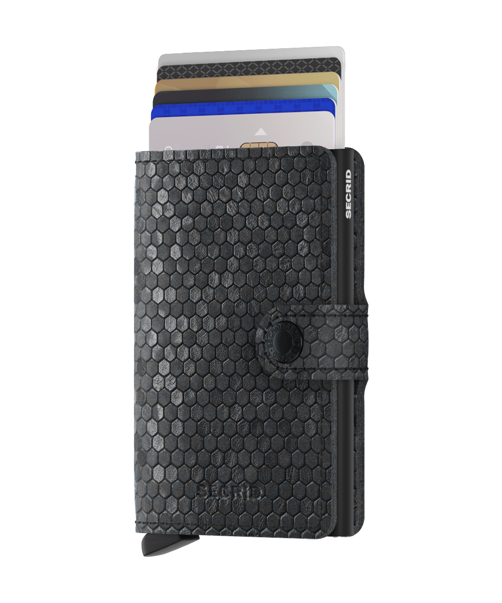 Miniwallet Hexagon Black