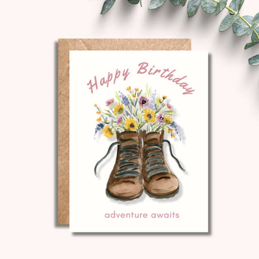 Hiking Birthday Card